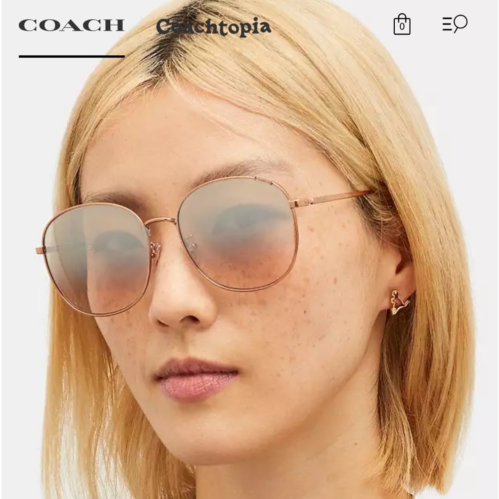 Coach Metal Round Sunglasses